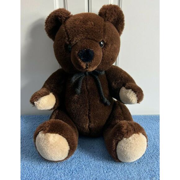 Vintage Westcliff Collection Soft Dark Brown Teddy Bear Plush Jointed 12" Tall - Picture 1 of 5